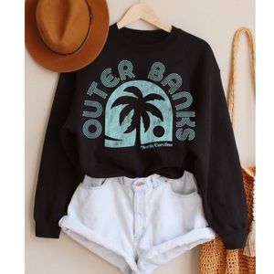 NEW Outerbanks North Carolina Black Crewneck